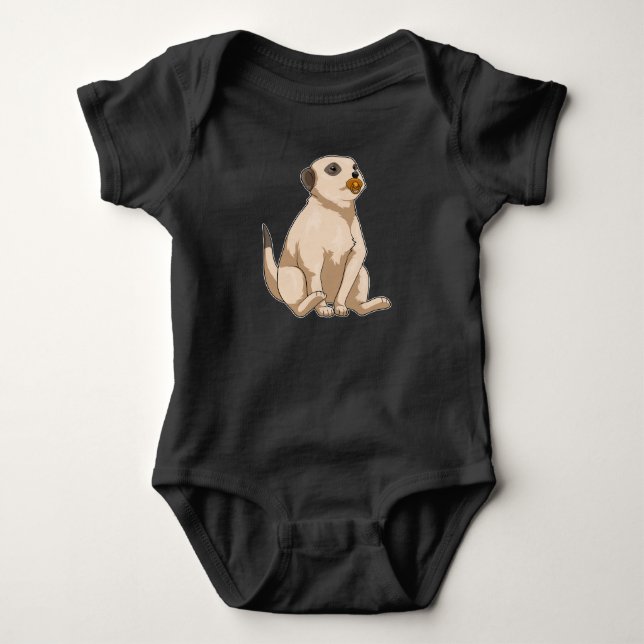 Meerkat Baby Schnuller Strampler (Vorderseite)