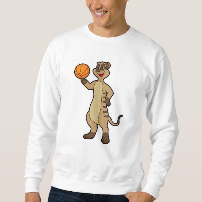 Meerkat bei Basketball Sports Sweatshirt (Vorderseite)