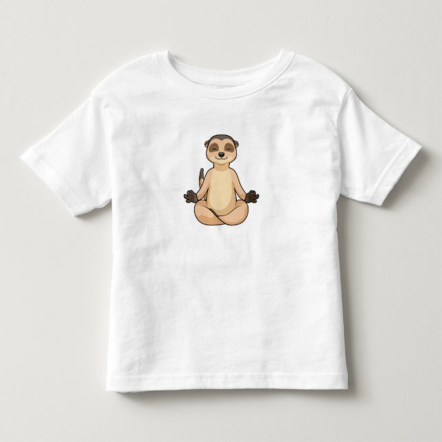 Meerkat bei Yoga Meditation Kleinkind T-shirt (Vorderseite)