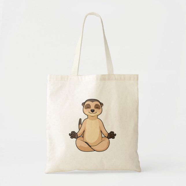 Meerkat bei Yoga Meditation Tragetasche (Vorne)