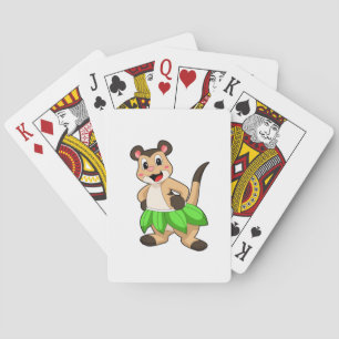 Meerkat beim Ballettanz Spielkarten