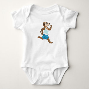 Meerkat beim Laufsport Baby Strampler