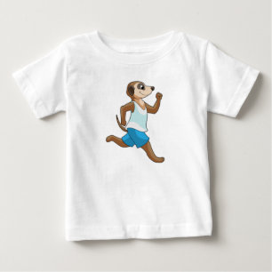 Meerkat beim Laufsport Baby T-shirt