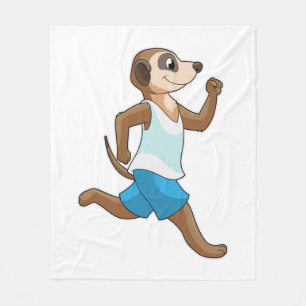 Meerkat beim Laufsport Fleecedecke