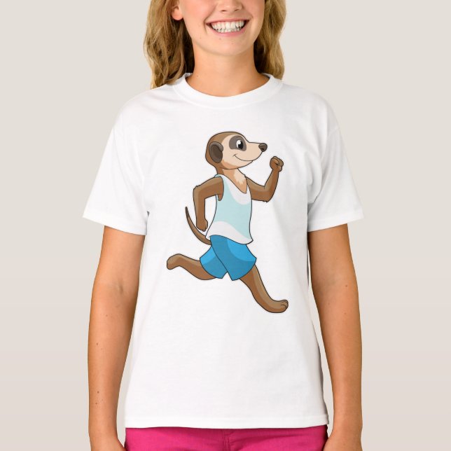 Meerkat beim Laufsport T-Shirt (Vorderseite)
