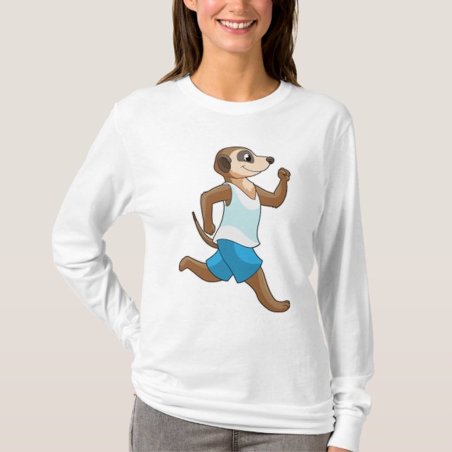 Meerkat beim Laufsport T-Shirt (Vorderseite)
