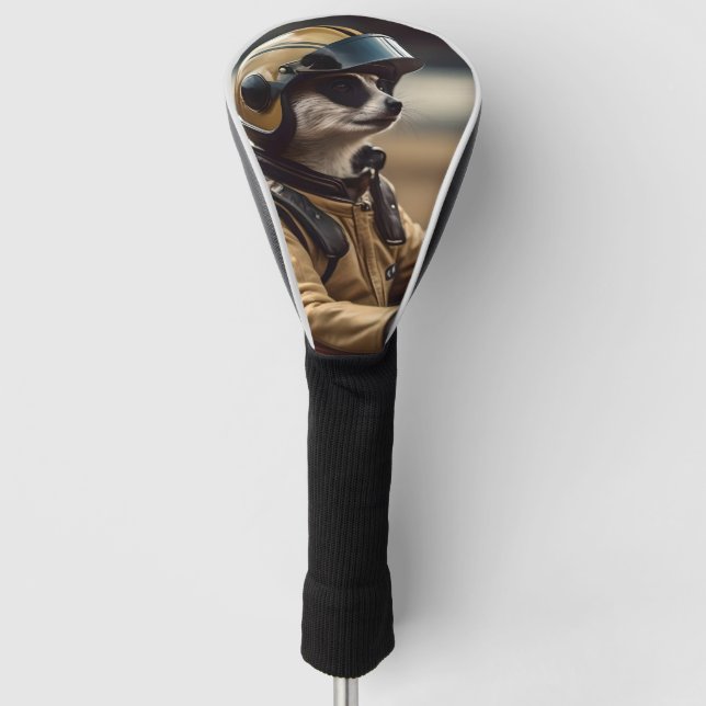 Meerkat Beruflich Racing Car Driver, Golf Headcover (Vorderseite)