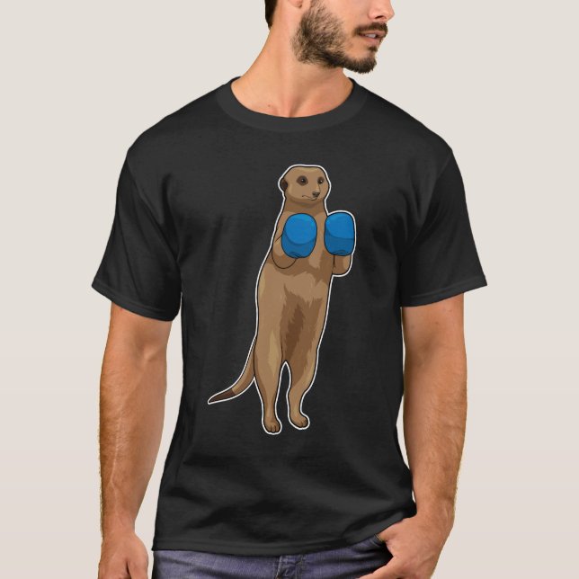 Meerkat Boxer Boxhandschuhe T-Shirt (Vorderseite)