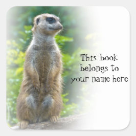 Meerkat "Ce livre appartient à" autocollant
