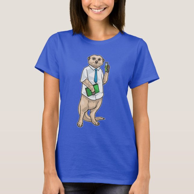 Meerkat Chemistry Teacher Test Tube T-Shirt (Vorderseite)