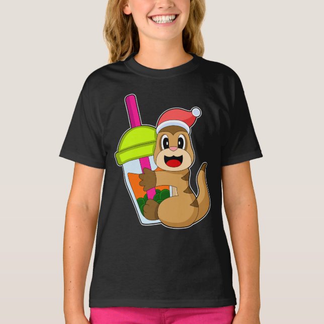 Meerkat Christmas Bubble Tee (Vorderseite)