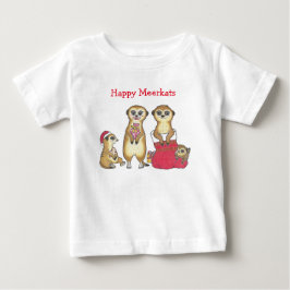 Meerkat Christmas Holiday Baby T - Shirt