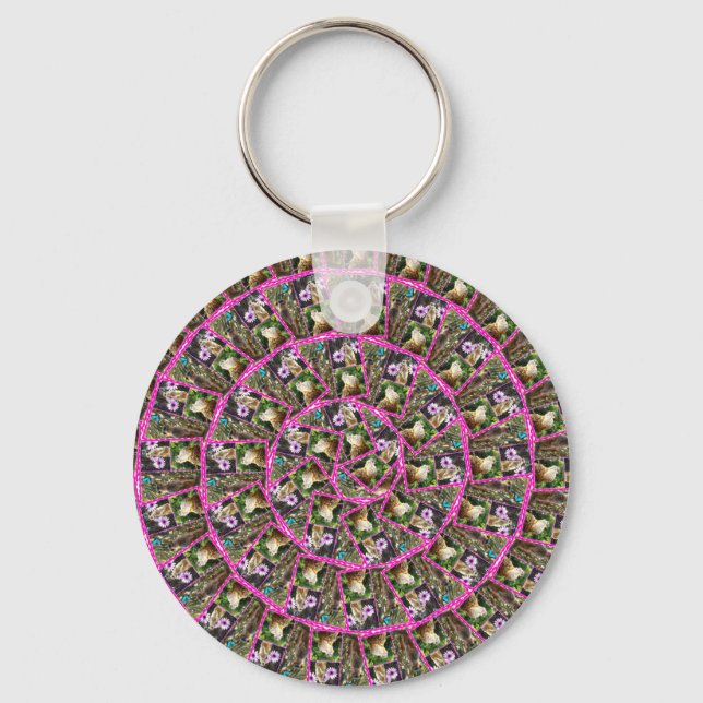 Meerkat Circular Design Schlüsselanhänger (Vorderseite)