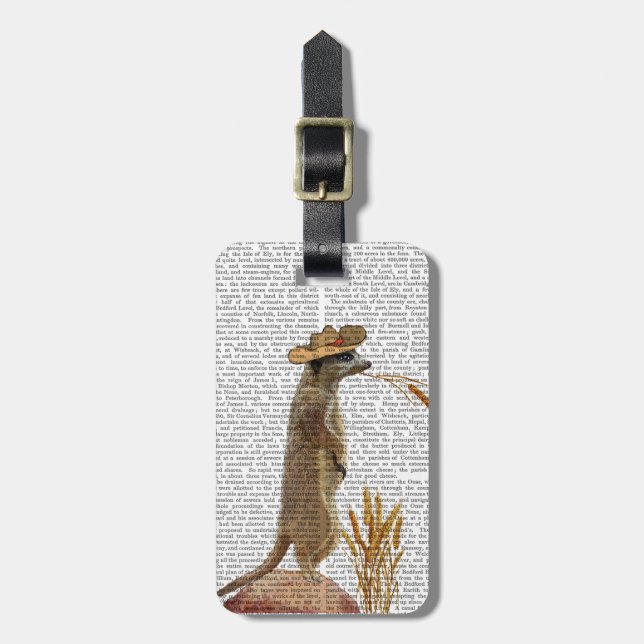 Meerkat Cowboy Gepäckanhänger (Vorderseite vertikal)