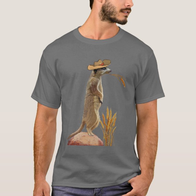 Meerkat Cowboy T-Shirt (Vorderseite)