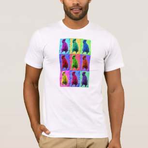 Meerkat, das oben Pop-Kunst Popart Multi-Platte T-Shirt