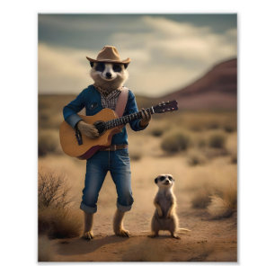 Meerkat Duet: Gemeinsam in Harmonie zusammenarbeit Fotodruck