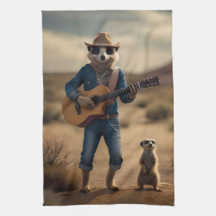 Meerkat Duet: Gemeinsam in Harmonie zusammenarbeit Geschirrtuch
