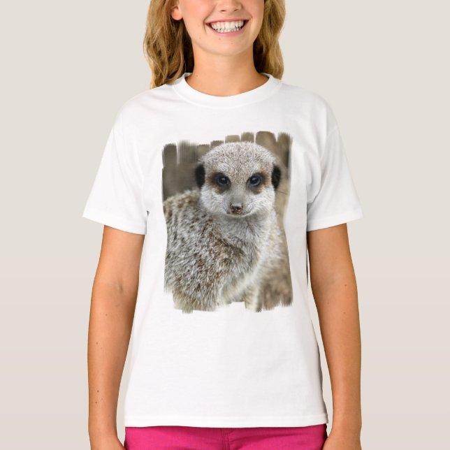 Meerkat Face Girl's T - Shirt (Vorderseite)