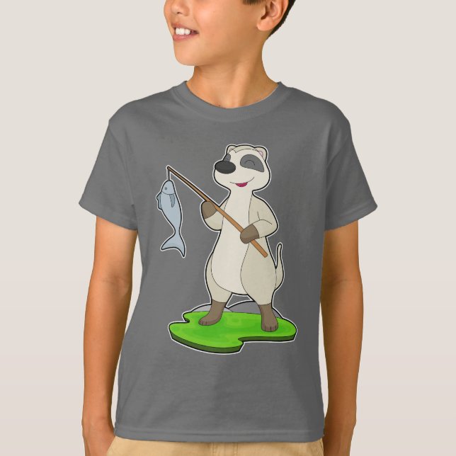 Meerkat Fisher Fish T-Shirt (Vorderseite)