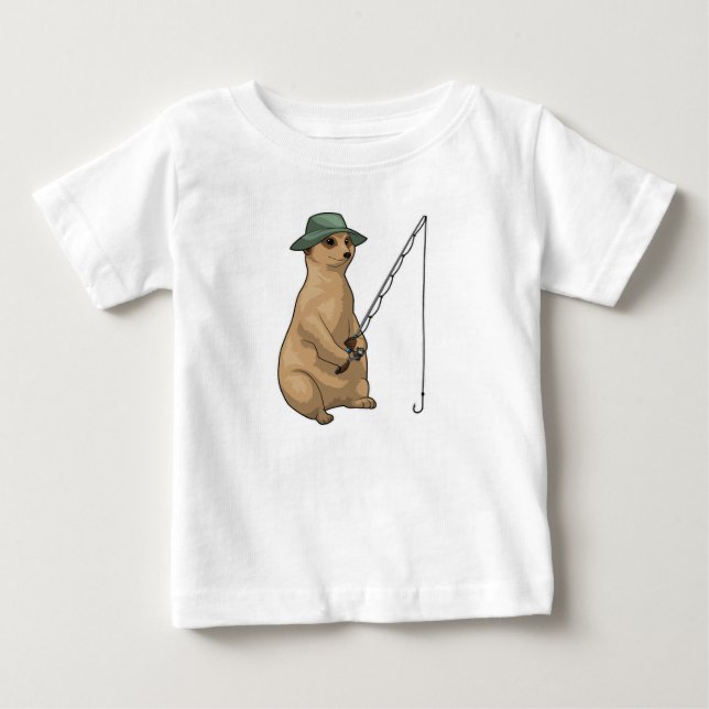 Meerkat Fishing Fisher Baby T-shirt (Vorderseite)