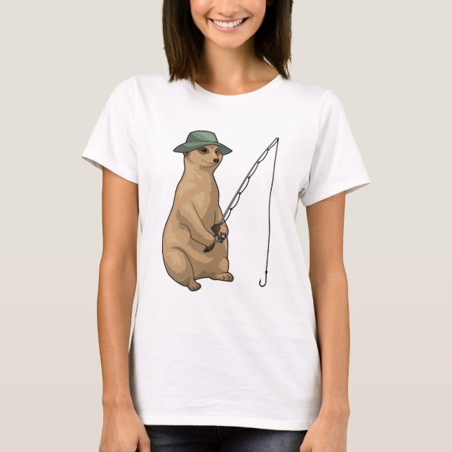 Meerkat Fishing Fisher T-Shirt (Vorderseite)