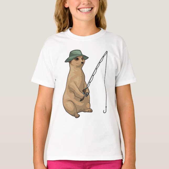 Meerkat Fishing Fisher T-Shirt (Vorderseite)
