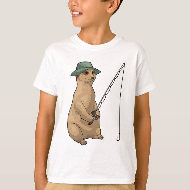 Meerkat Fishing Fisher T-Shirt (Vorderseite)