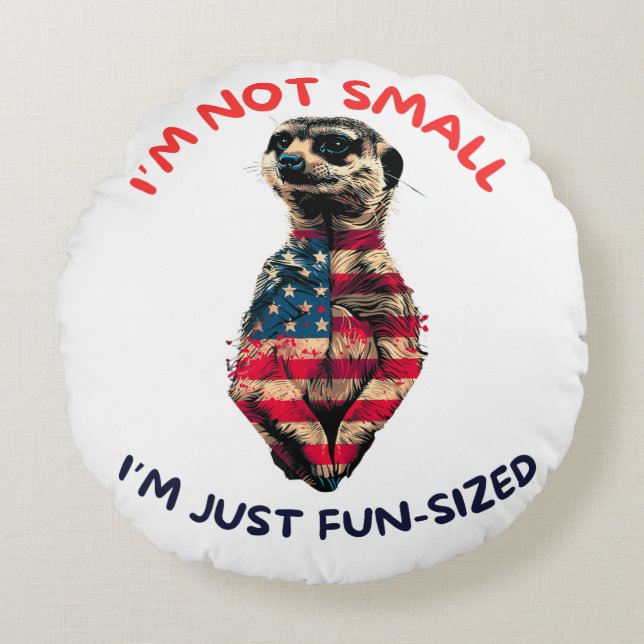 Meerkat Flag Amerika Rundes Kissen (Vorderseite)
