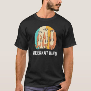 Meerkat for Men Vater Retro Wildlife Zotier T-Shirt