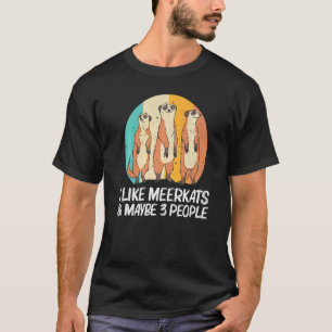 Meerkat for Men Women Retro Wildlife Zotier T-Shirt