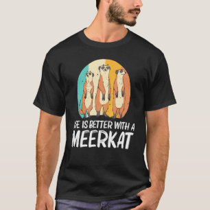 Meerkat for Men Women Retro Wildlife Zotier T-Shirt