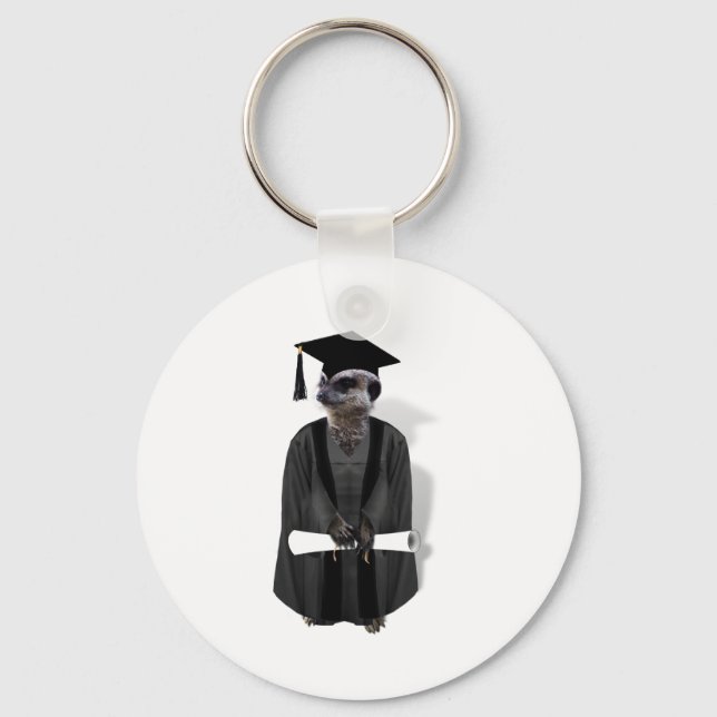 Meerkat Graduate Schlüsselanhänger (Vorderseite)