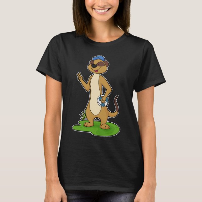 Meerkat Handball Spieler Handball T-Shirt (Vorderseite)
