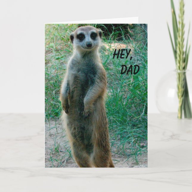 Meerkat Happy Vatertag Karte (Vorderseite)