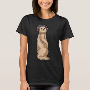 Meerkat Headphone Music T-Shirt