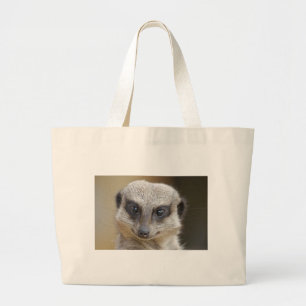 Meerkat herauf nahes jumbo stoffbeutel