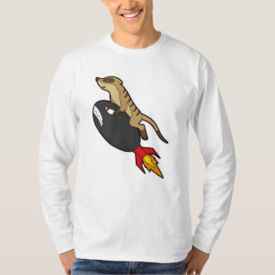 Meerkat im Flug mit Rakete T-Shirt