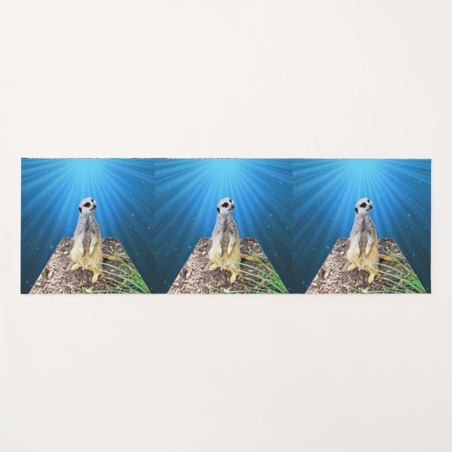 Meerkat im Sonnenlicht, Yoga Mat Yogamatte (Vorderseite (Horizontal))