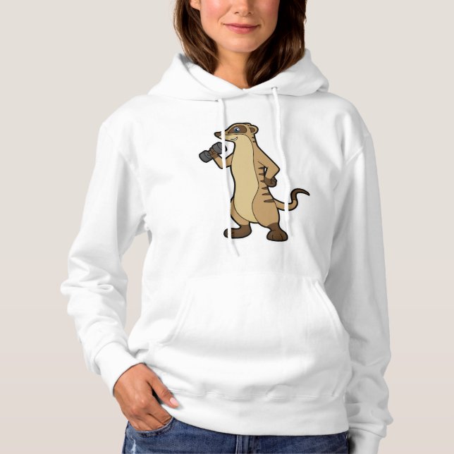 Meerkat Krafttraining mit Dumbell Hoodie (Vorderseite)