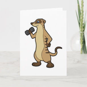 Meerkat Krafttraining mit Dumbell Karte