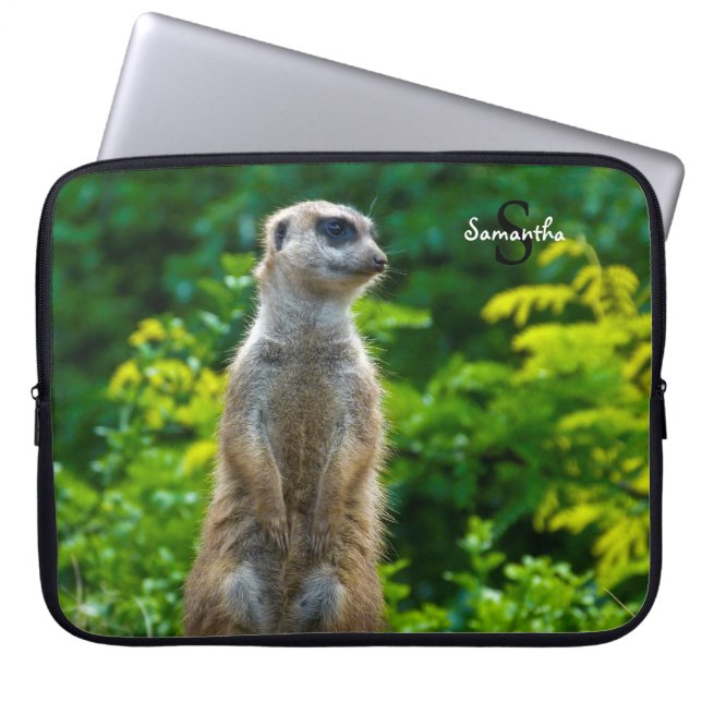 Meerkat Laptopschutzhülle (Vorderseite)
