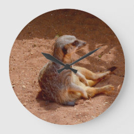 Meerkat Lazy Days Große Wanduhr