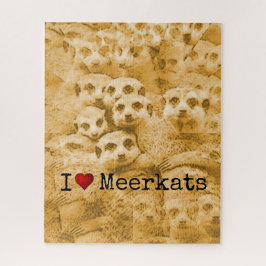 Meerkat Liebe Wildlife Niedlich Glitch Art Typogra