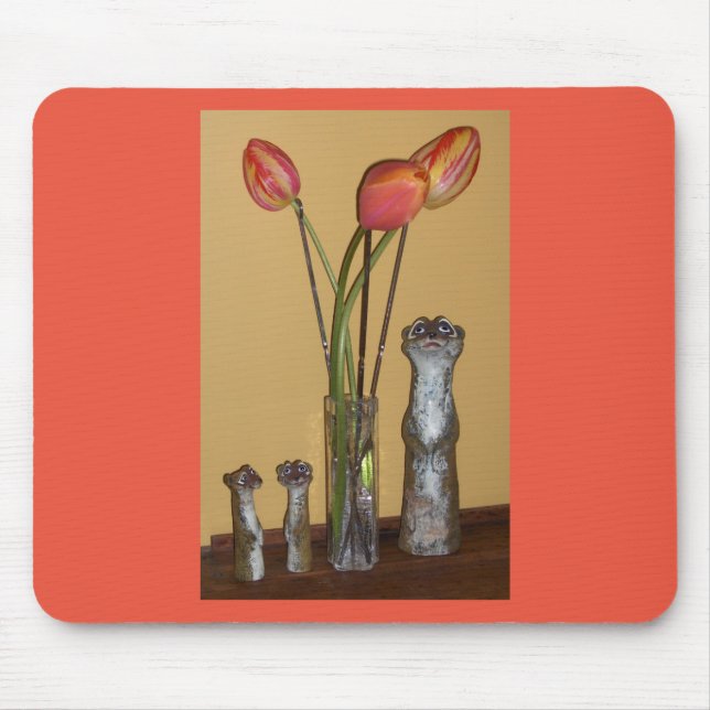 Meerkat Mama & Kinder Mousepad (Vorne)