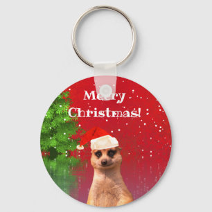 Meerkat Meery Weihnachtslustiger Schlüsselanhäng Schlüsselanhänger