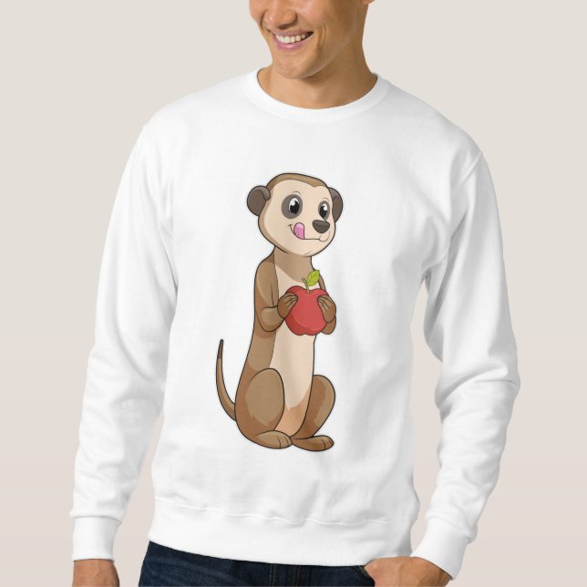 Meerkat mit Apple Sweatshirt (Vorderseite)