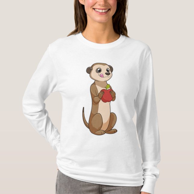 Meerkat mit Apple T-Shirt (Vorderseite)