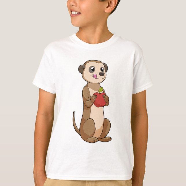 Meerkat mit Apple T-Shirt (Vorderseite)