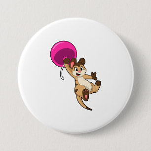 Meerkat mit Balloon Button